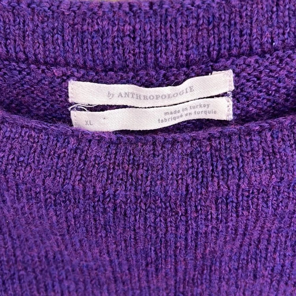 Anthropologie beautiful purple sweater! XL super soft - Picture 2 of 7